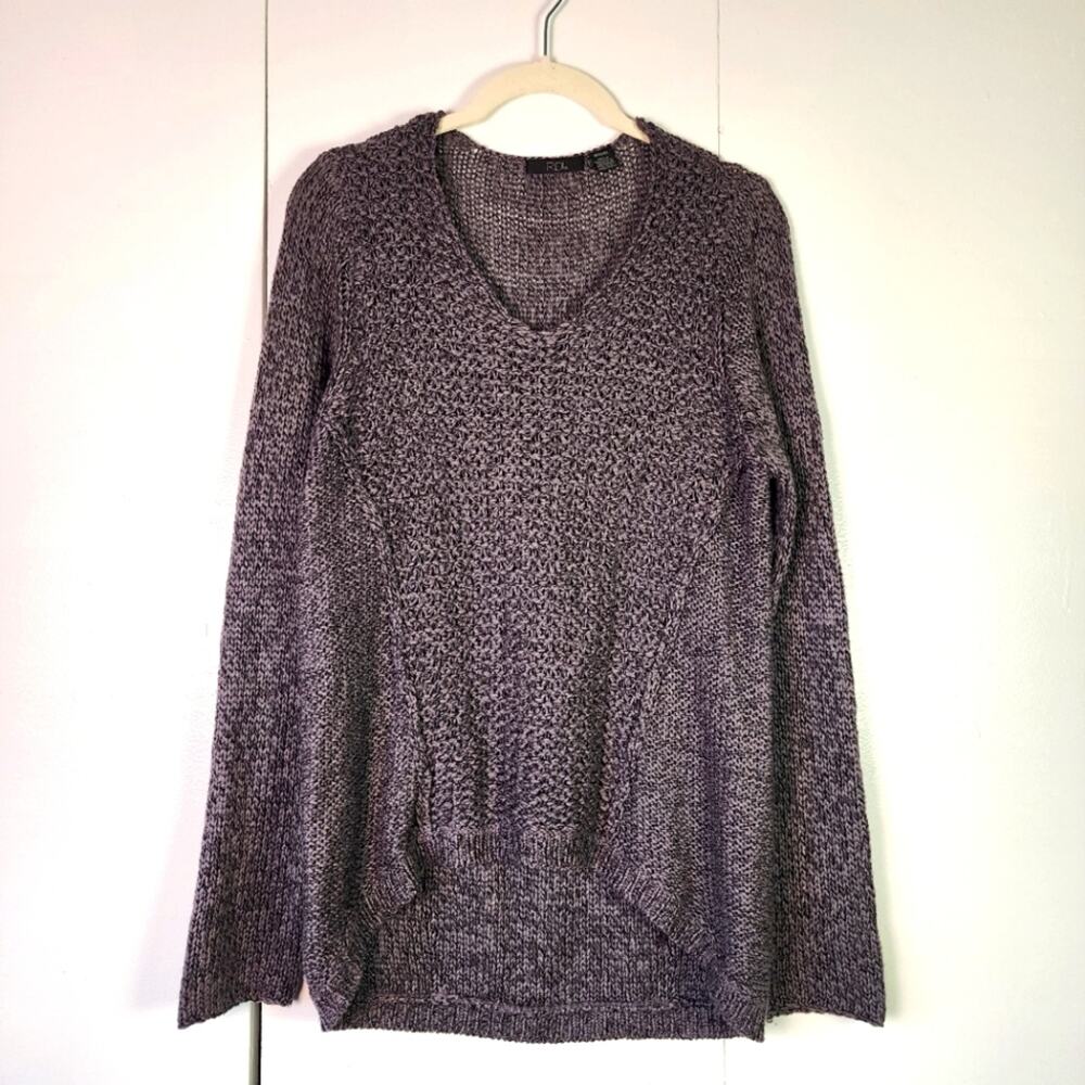 RDI Knit V‑Neck Pullover Sweater Size Medium Brown Mix